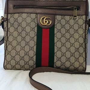 Gucci Brown and Green Crossbody Bag
